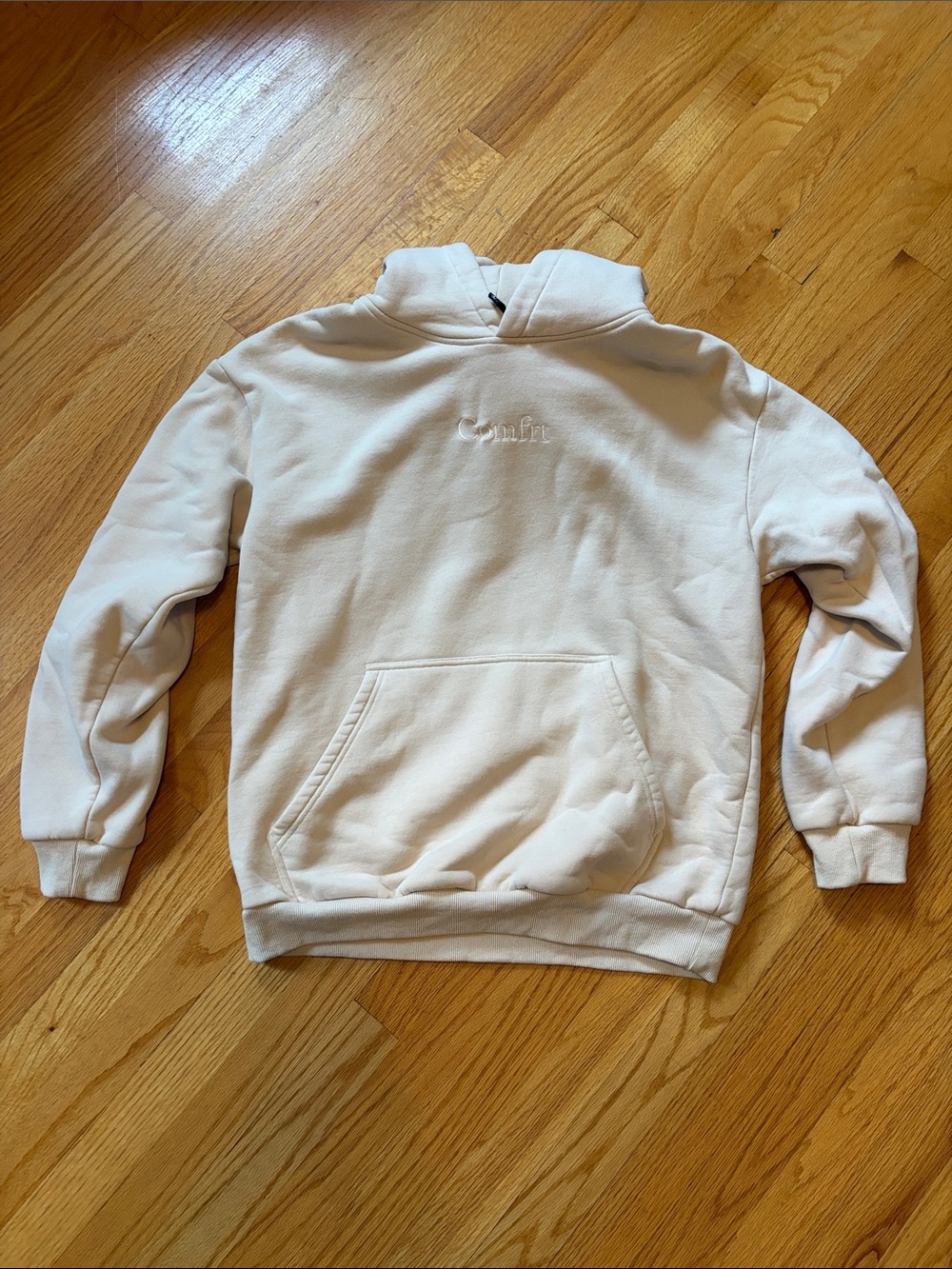Comfrt Cream Hooded Sweatshirt